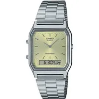 CASIO VINTAGE Chronograph AQ-230A-9AMQYES, Quarzuhr, Armbanduhr, Damenuhr, Herrenuhr, Edelstahlarmband,Digitaluhr