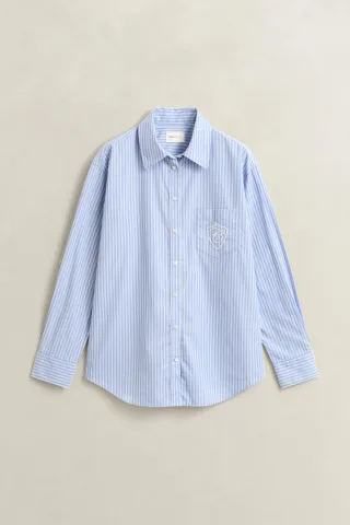 GANT - Relaxed Fit Classic Popeline-Bluse mit Streifen - Gr. - 36