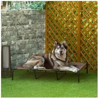 PawHut Tierbett Katzenbett, Outdoor, Haustierbett, Haustierliege, Oxford, Texteline-Stoff, für Garten, Balkon, Kaffee
