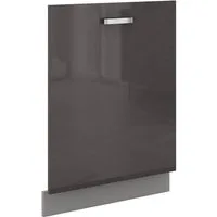 Küchen-Preisbombe Frontblende Geschirrspüler vollintegriert 60 cm Grau Hochglanz Küche Bianca Grey (Frontblende Geschirrspüler vollintegriert, 1 St), Modern
