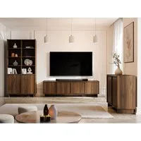 MIRJAN24 Wohnzimmer-Set Yasumi I, (3er-Set, Kommode, Regal, TV-Lowboard), Griffloses Öffnungssystem push to open