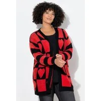 Angel of Style Strickjacke Strickjacke Straight Fit Herz-Muster