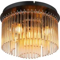 GLOBO LIGHTING Deckenleuchte GORLEY, ohne Leuchtmittel, Deckenleuchte/Glasstäbe/Wohnzimmer/Esszimmer