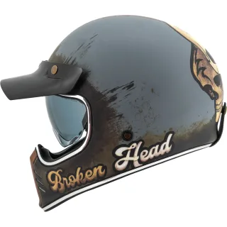 Broken Head (A-Minus-Ware) Retro Helm Rusty Rebel