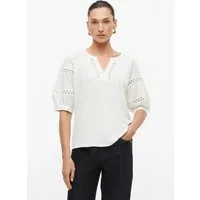 s.Oliver Kurzarmshirt T-Shirt T-Shirt mit Spitzendetails