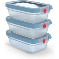 Emsa Frischhaltedose oneClick, Polyprophylen (PP), (Set, 3-tlg), verschlossen mit nur 1 x Klick, 100% dicht, made in Germany