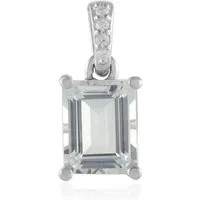 Cavill Kettenanhänger Cavill Weißer Topas 2,84 ct Anhänger 925 Silber platinziert Zirkon (1-tlg)