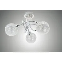 TRANGO LED Deckenleuchte, 3-flammig 1002-38 LED Deckenleuchte Chromoptik Serie *AMELIA* inkl. 3x G9 LED Leuchtmittel 3.000K warmweiße Lichtfarbe Badleuchte, Flurleuchte, Küchenleuchte, LED Deckenlampe, Kronleuchter
