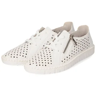 Rieker Halbschuhe - Gr. 39 - Weiß - Leder