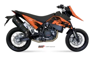 Sport Auspuff MIVV Suono Steel Black KTM Supermoto 690 Bj. 2007-2012 +ABE