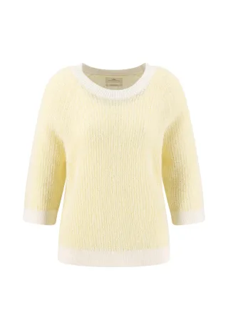 FYNCH-HATTON - PULLOVER 3/4 TWO TONE HAIRY*RWS sunbeam yellow - Gr. - XL
