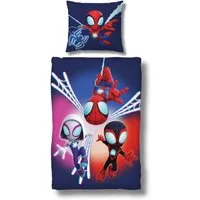 MTOnlinehandel Bettwäsche Marvel Spiderman "Spidey" 135x200 + 80x80 cm, Renforcé, 2 teilig, Spidey und seine super Freunde • Ghost-Spider und Miles Morales