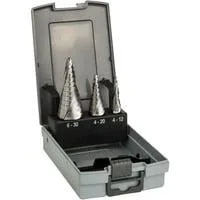 HSS-Stufenbohrer-Satz, Ø 4mm - Ø 30mm 3-teilig