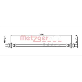 Metzger Bremsschlauch hinten rechts Honda Jazz GE GG 4111942