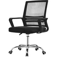 ML-DESIGN Bürostuhl Schreibtischstuhl ergonomisch höhenverstellbar mit Armlehnen Chefsesse, Drehstuhl Computerstuhl mit atmungsaktiver Netz-Rückenlehne & Rollen