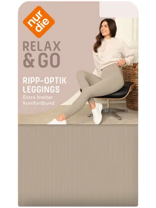 NUR DIE Damen Leggings in Ripp-Optik - Relax & Go