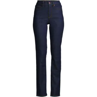 Straight Fit Recover High Waist Jeans in Plus-Größe, Damen, size: plus, Blau, Baumwoll-Mischung, by Lands' End