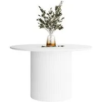 Lookway Esstisch OVI Runder Tisch mit geriffeltem Gestell (1x Tisch), Durchmesser: ⌀120 cm