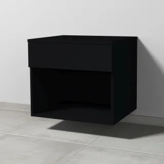 Sanipa Anbau-/Solitärschrank 2morrow (P2355) 510x600x520 Schwarz-Matt, P235508 P235508