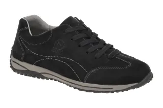 Gabor 06.385.47 FLORENZ Comfort Damen Schn?r-Halbschuhe Schwarz Nubuk