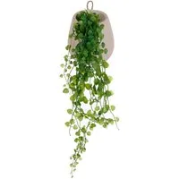 Kunstpflanze Kunstefeu in einem Hängetopf, 58 cm Zimmerpflanze, Atmosphera Créateur d'intérieur, Höhe 16.5 cm