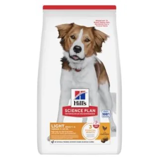 Hill's Science Plan Trockenfutter Hund, Light, Medium Adult, mit Huhn 2x14 kg