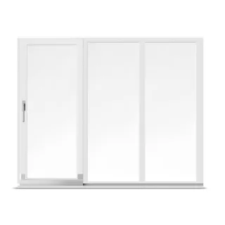 PSK Terrassentür, Kunststoff-Profil aluplast IDEAL® 4000, Weiß, dreiteilig, 2010 x 1635 mm, individuell konfigurieren