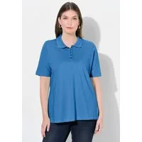 Ulla Popken Poloshirt Poloshirt längere Knopfleiste Polokragen Halbarm