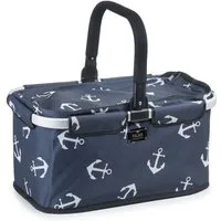 Genius Einkaufskorb Falko Premium Tragekorb Picknickkorb, Lunchkorb Shopping Bag 22 L für Ausflug Camping