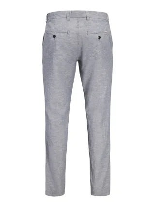 JACK&JONES - JPSTACE SUMMER LINEN BLEND CHINO PANT SN Blau - Gr. - 32