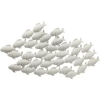 mucHome Wanddekoobjekt Fischschwarm aus Metall, Wandbild Wanddeko Fische
