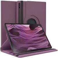 EAZY CASE Tablet-Hülle Rotation Case für Samsung Galaxy Tab S8 Plus / S7+ 12,4 Zoll, Tablet-Hülle Bookstyle Case Fullcover Schutz Tasche Stehfunktion Lila