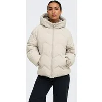 JDY Steppjacke JDYPOWER SHORT HOOD PUFFER OTW HAB Kunstfaser