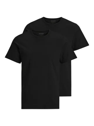 JACK&JONES - JACBASIC CREW NECK TEE SS 2 PACK NOOS black - Gr. - S