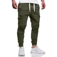 DAILY COTTON Cargohose mit elastischem Bund Slim-Fit Herren Jogger-Hose Jeans mit Gummibund & Cargo-Taschen Pants