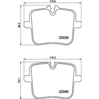 Hella Bremsbel?ge hinten BMW 5er 7er 8er X5 X6 X7