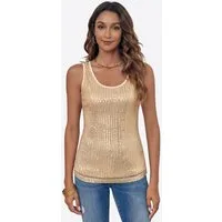 Imily Bela Trägertop Damen Tragende Weste mit Pailletten (Packung, 1-tlg., 1per-Pack) in Unifarbe