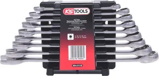 KS Tools EDELSTAHL Ringmaulschlüssel-Satz, abgewinkelt , 9-tlg - 964.0135