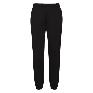 Fruit Of The Loom Klassische elastische Herren-Jogginghose (Schwarz)