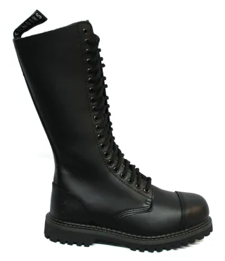 Grinders Unisex Black Punk Military Boots-King CS