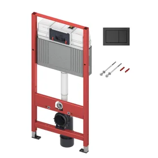 Tece base WC-Set m. TECEbase Bet.Platte in schwarz matt, Bauhöhe 1120 mm, 9400415 9400415