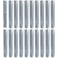 Wickey Bodenanker SolidLock 20 Stk. Winkelanker für Garantie auf Wickey Spielgeräte, für Wickey Türme & Schaukeln, - Montage durch Anschrauben & Einbetonieren -, (Wickey - Zubehör, 20-St., Grundlage für 10 Jahre Garantie von Wickey), Original-Anker f