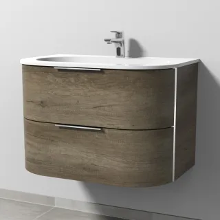 Sanipa 4balance Keramik-Set mit 2 Auszügen, Eiche-Nebraska, DG40237 DG40237