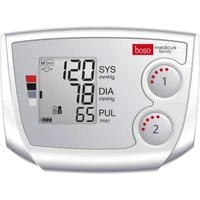 boso Oberarm-Blutdruckmessgerät boso medicus family, Universalmanschette für 22-42 cm, Deutsche Qualität, Intelligente Aufpumpautomatik, Arrhythmie-Erkennung