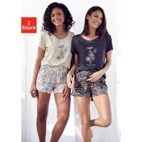 Vivance Dreams by Lascana Shorty (Packung, 4 tlg., 2 Stück) mit Frontdruck