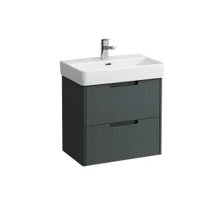 LAUFEN Waschtischunterschrank JUNA 361x572x515 2 Schubl m. Griffmulde f.WT H818959 verkehrsgrau, H4 H4114821092661