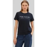 TOM TAILOR T-Shirt T-Shirt (im Einserpack) T-Shirt mit Logo-Stickerei