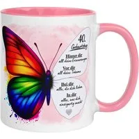 Momentals Tasse 40. Geburtstag Frau – Weil du einzigartig bist – Geburtstagsgeschenk, Gratis Versand · Links-&Rechtshänder · Spülmaschinenfest