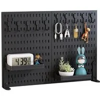 MUSTOOL Werkzeughalter, Wand-Organizer Lochwand Set, 60x42cm, Stecktafel mit Haken & Ablagen