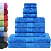 GREEN MARK Textilien Handtuch Set 10er-Set Premium Frottier Handtuch-Set, 100% Baumwolle (Set, 10-St), 4X Handtücher, 2X Duschtücher, 2X Gästetücher, 2X Waschhandschuhe